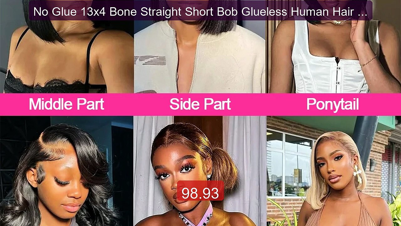 No Glue 13x4 Bone Straight Short Bob Glueless Human Hair Wigs 7x5 ... -- Best Deal 2026 | Shop Now!