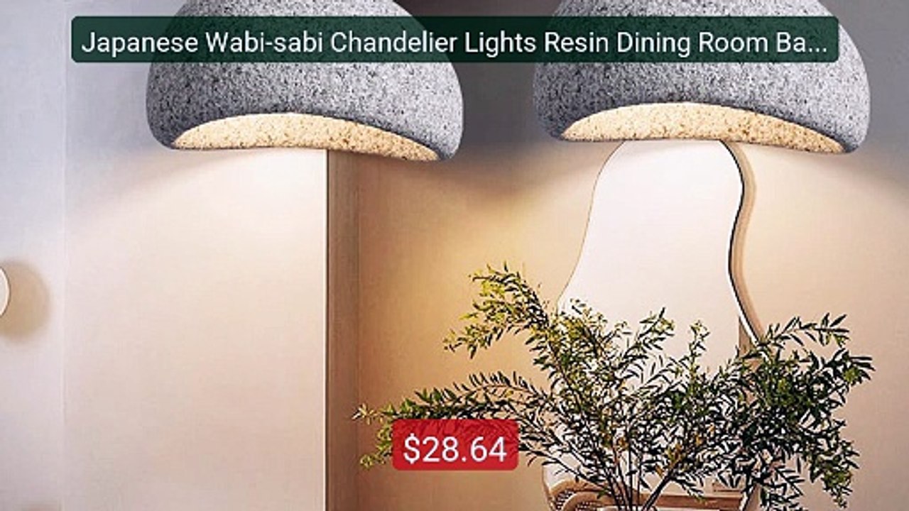Japanese Wabi-sabi Chandelier Lights Resin Dining Room Bar Ki... -- Amazing Value 2026 | Must Have!