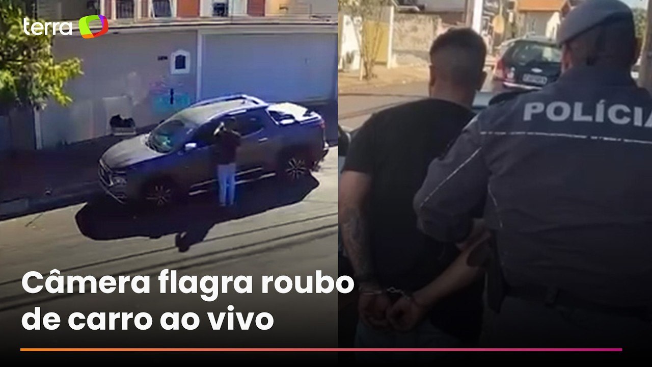 Câmera flagra tentativa de furto de carro e dona acompanha crime 'ao vivo'