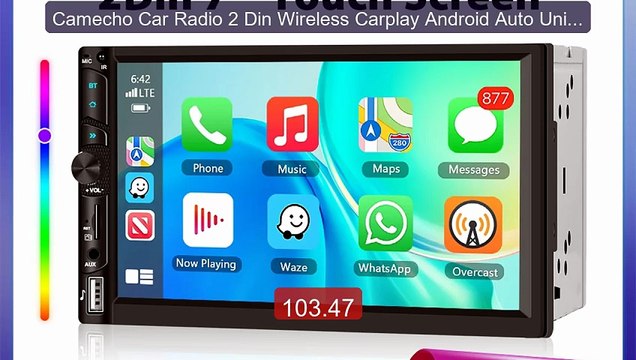 Camecho Car Radio 2 Din Wireless Carplay Android Auto Univers... Amazing Value 2026 | Must Have!