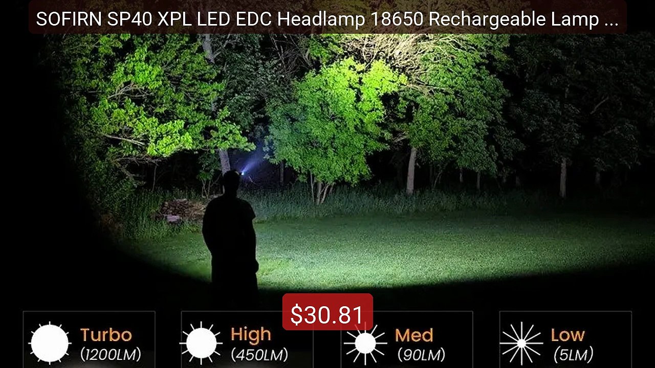 SOFIRN SP40 XPL LED EDC Headlamp 18650 Rechargeable Lamp 12... -- Top Pick 2026 | Unbeatable Price!