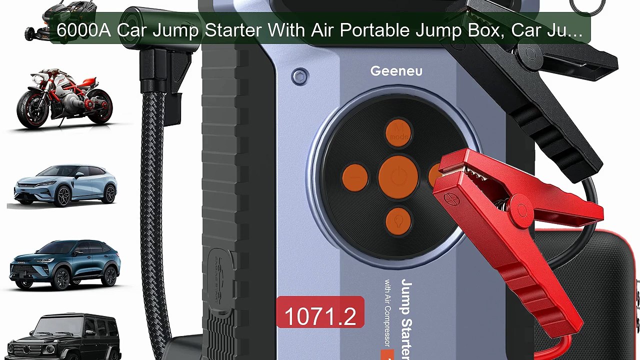 6000A Car Jump Starter With Air Portable Jump Box, Car Jumper ... -- Hot Deal 2026 | Limited Offer!