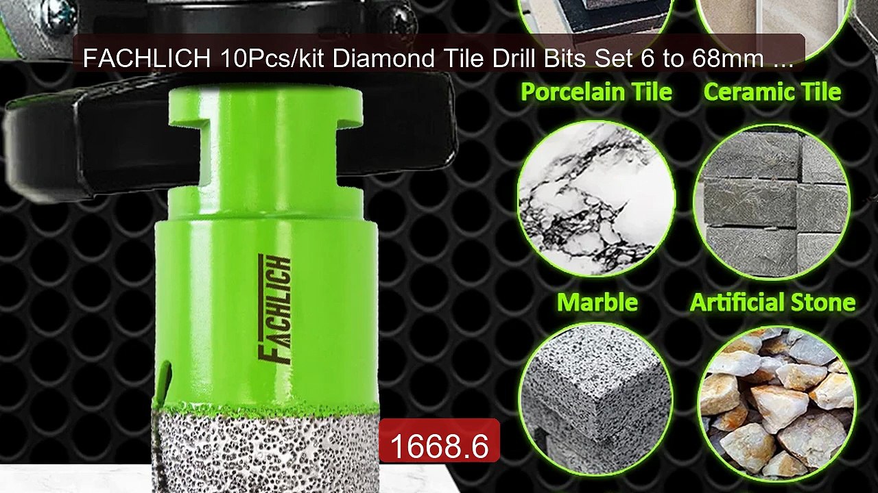 FACHLICH 10Pcs/kit Diamond Tile Drill Bits Set 6 to 68mm For Millin... -- Top Rated 2026 | Buy Now!