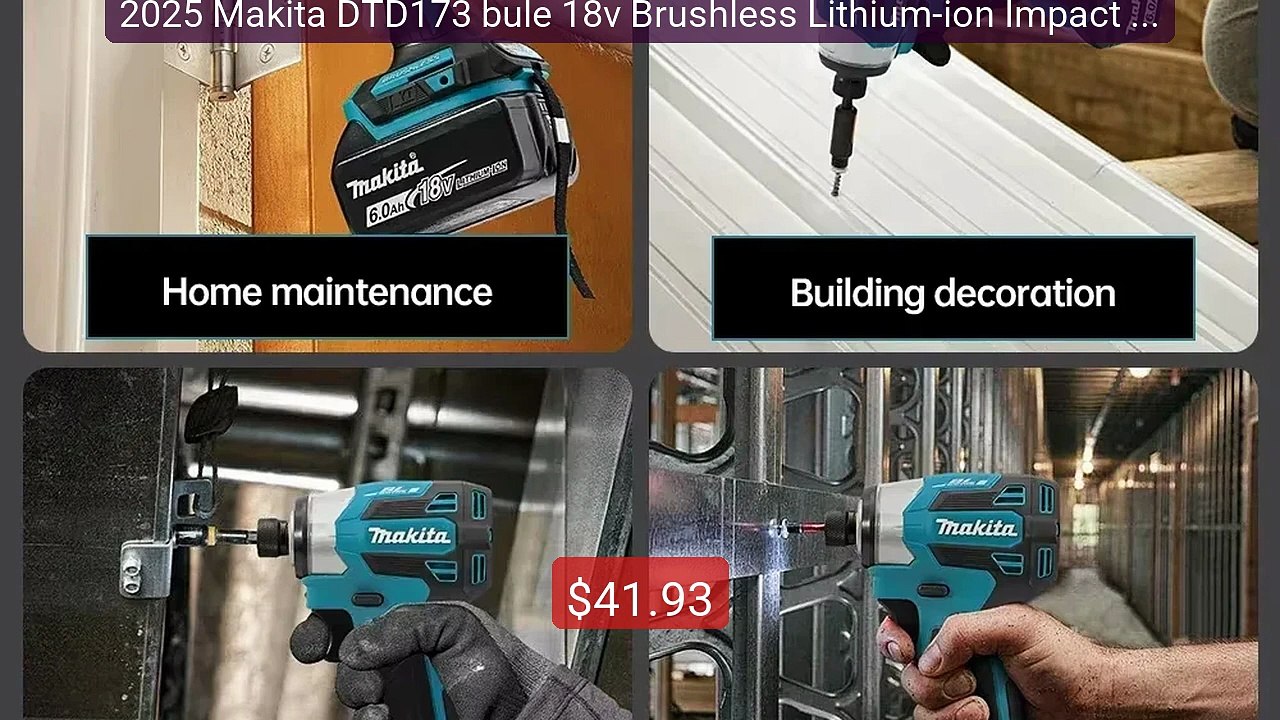 2025 Makita DTD173 bule 18v Brushless Lithium-ion Impact Drive... -- Best Buy 2026 | Great Quality!