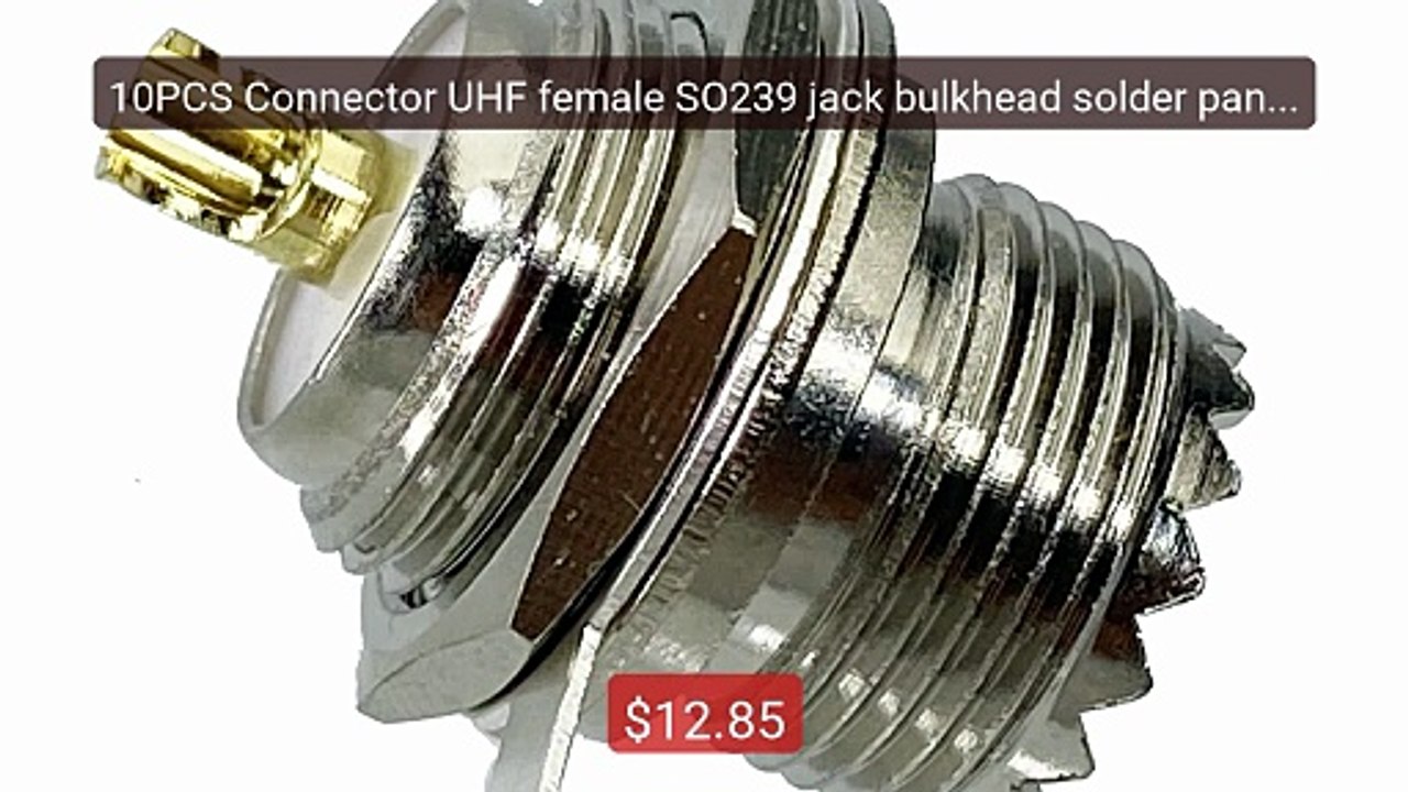 10PCS Connector UHF female SO239 jack bulkhead solder panel mo... -- Hot Deal 2026 | Limited Offer!