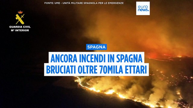 In Spagna oltre 70mila ettari bruciati: incendio a Guadalajara fuori controllo