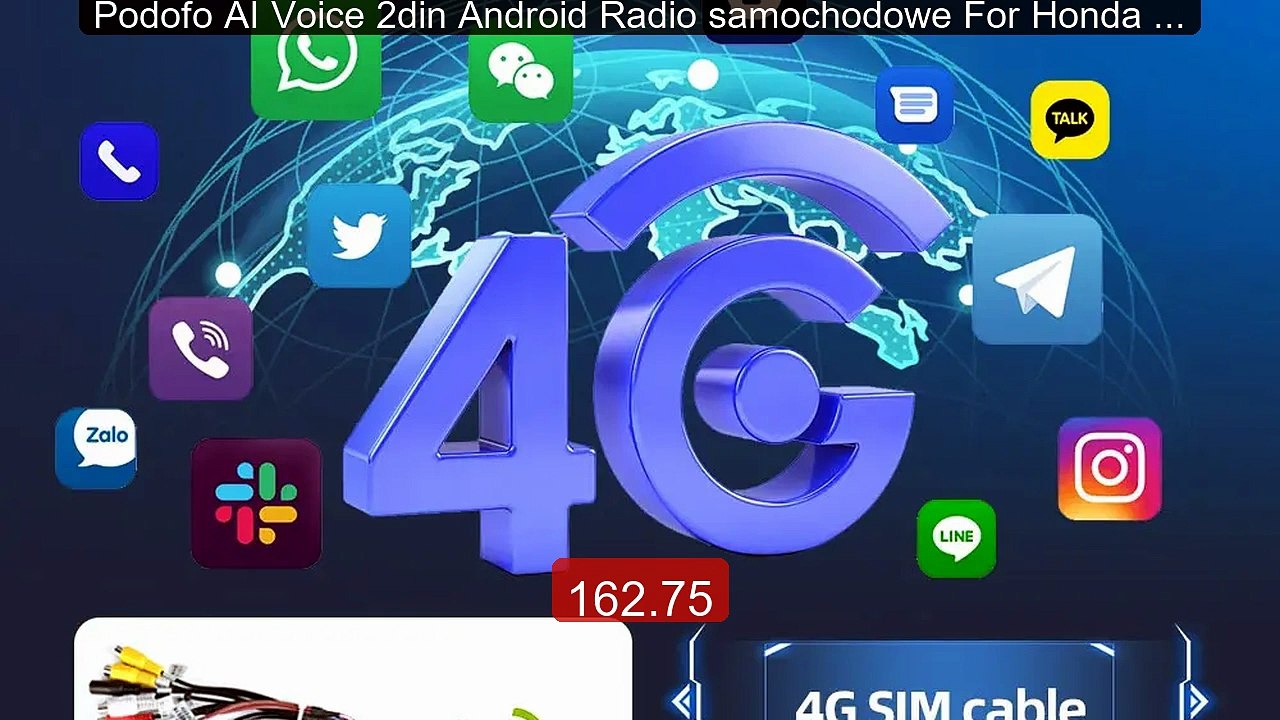 Podofo AI Voice 2din Android Radio samochodowe For Honda CRV ... -- Amazing Value 2026 | Must Have!