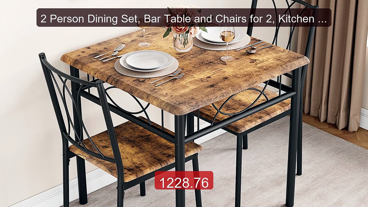 2 Person Dining Set, Bar Table and Chairs for 2, Kitchen Table Set... -- Best Deal 2026 | Shop Now!