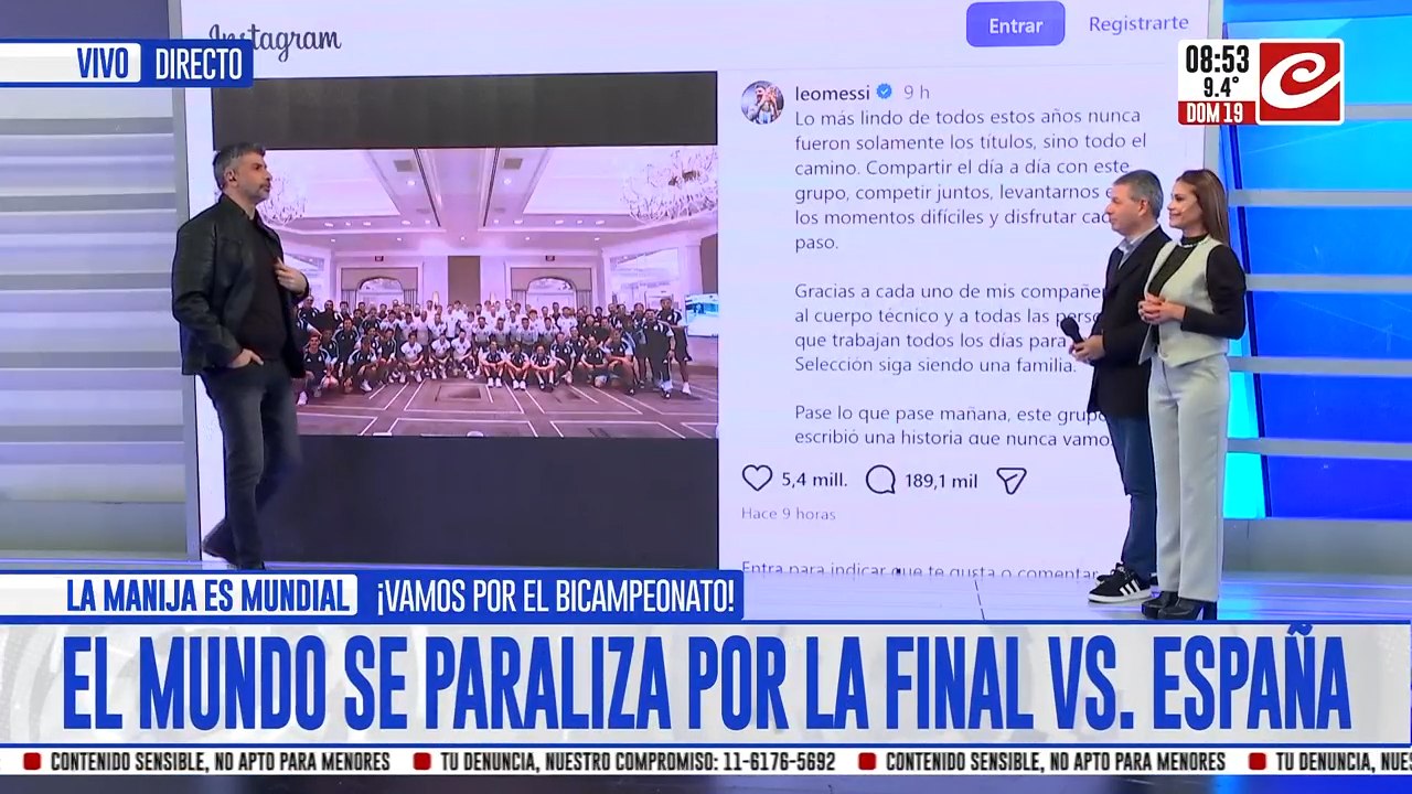 El posteo de Lionel Messi en la previa de la final del Mundial