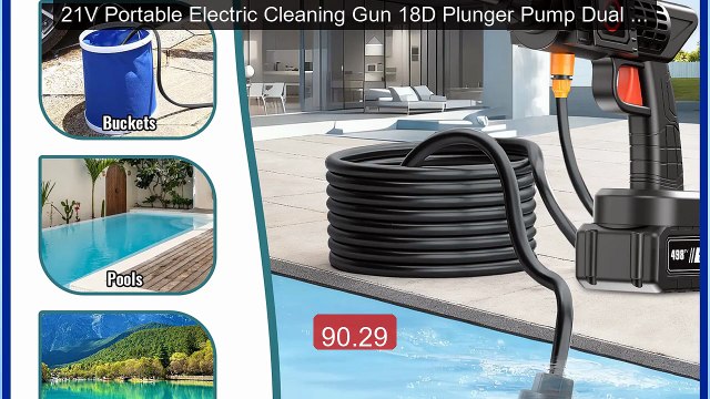 21V Portable Electric Cleaning Gun 18D Plunger Pump Dual Self... Amazing Value 2026 | Must Have!