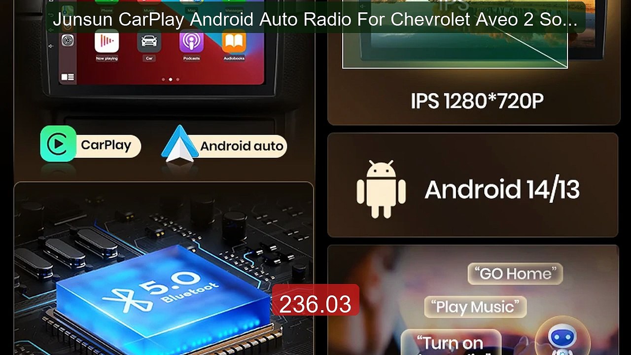 Junsun CarPlay Android Auto Radio For Chevrolet Aveo 2 Soni... -- Top Pick 2026 | Unbeatable Price!