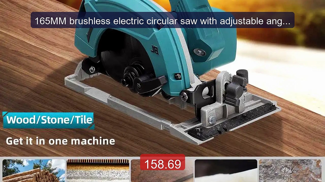 165MM brushless electric circular saw with adjustable angle cu... -- Best Buy 2026 | Great Quality!