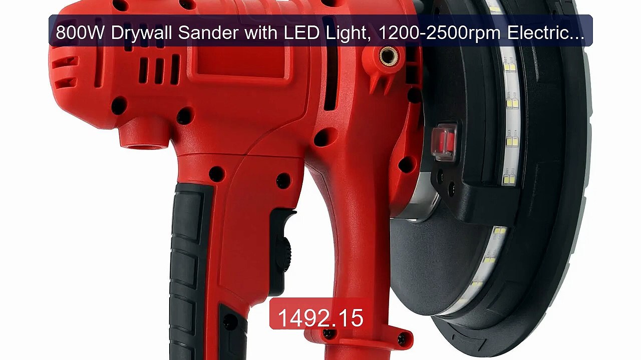 800W Drywall Sander with LED Light, 1200-2500rpm Electric Wall San... -- Best Deal 2026 | Shop Now!