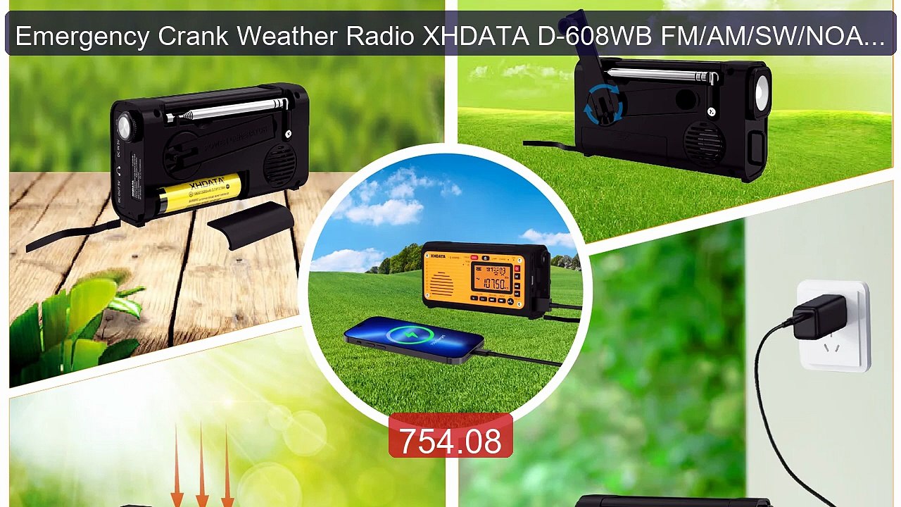 Emergency Crank Weather Radio XHDATA D-608WB FM/AM/SW/NOAA Alert Po... -- Top Rated 2026 | Buy Now!