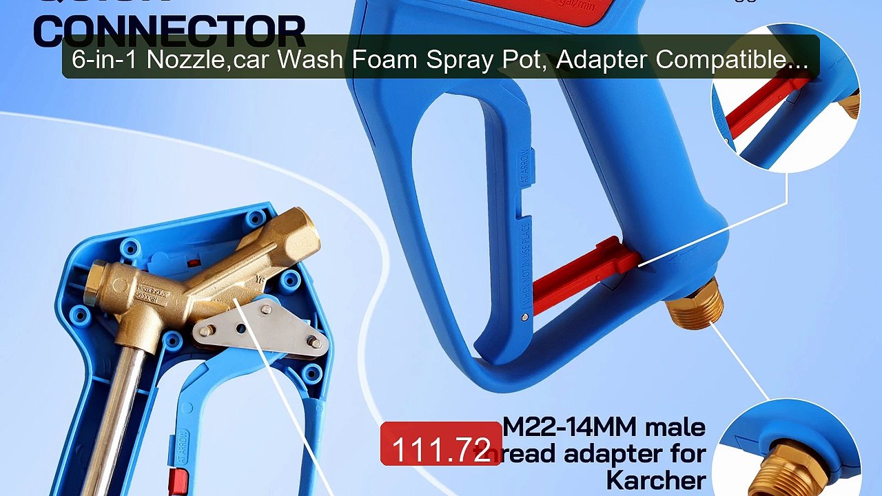 6-in-1 Nozzle,car Wash Foam Spray Pot, Adapter Compatible Wit... -- Amazing Value 2026 | Must Have!
