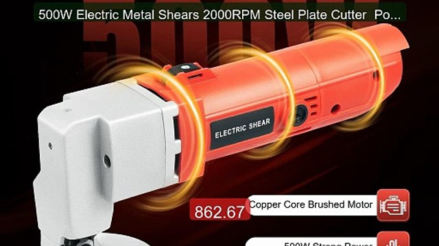 500W Electric Metal Shears 2000RPM Steel Plate Cutter Port... Top Pick 2026 | Unbeatable Price!