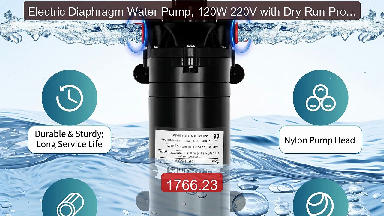 Electric Diaphragm Water Pump, 120W 220V with Dry Run Protecti... -- Hot Deal 2026 | Limited Offer!