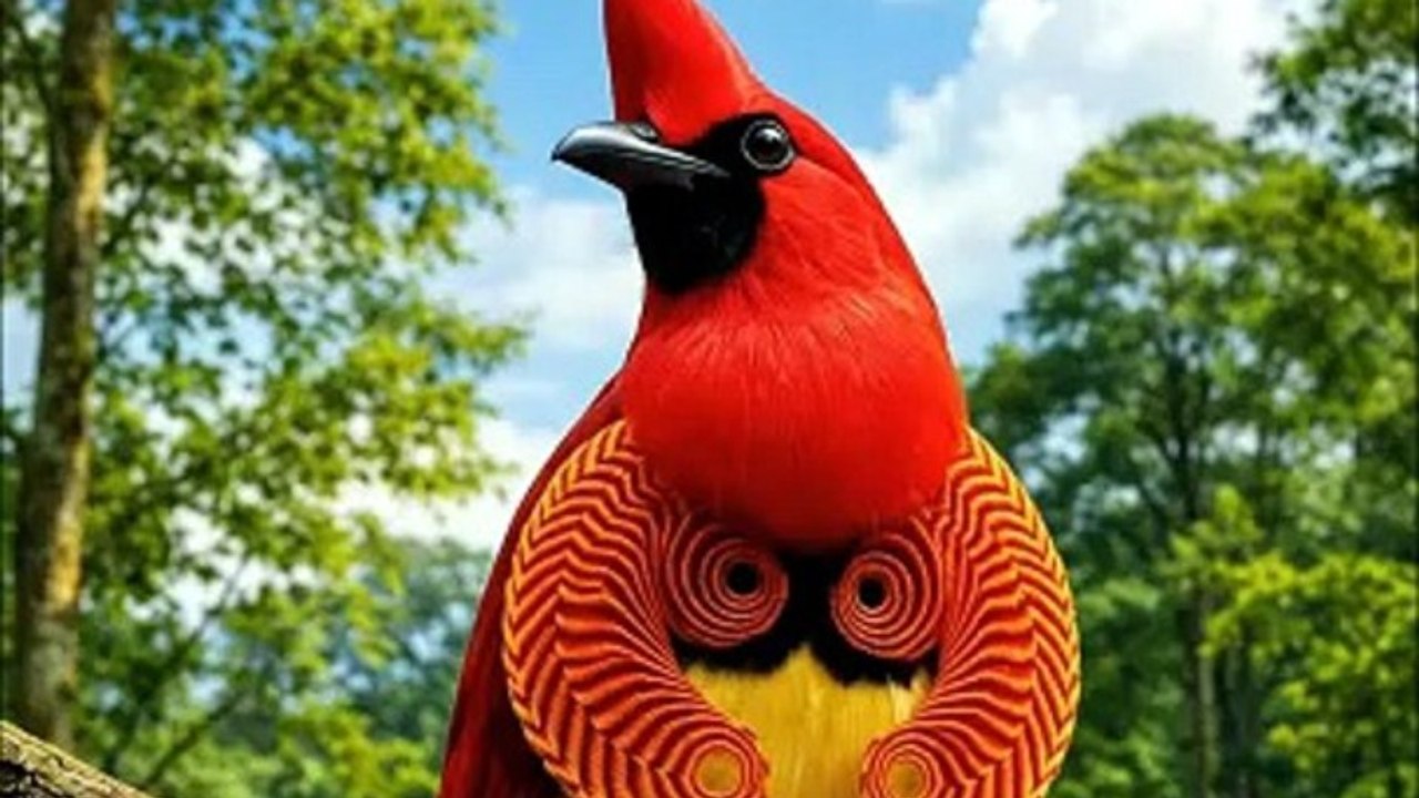 This Stunning Red Bird Looks Like Nature's Most Perfect Masterpiece!