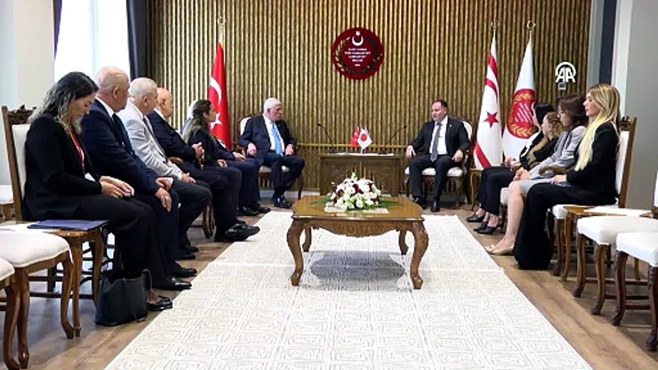 KKTC Cumhuriyet Meclisi Başkanı Öztürkler, İYİ Parti Genel Başkanı Dervişoğlu'nu kabul etti