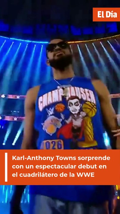 Karl-Anthony Towns sorprende con un espectacular debut en el cuadrilátero de la WWE
