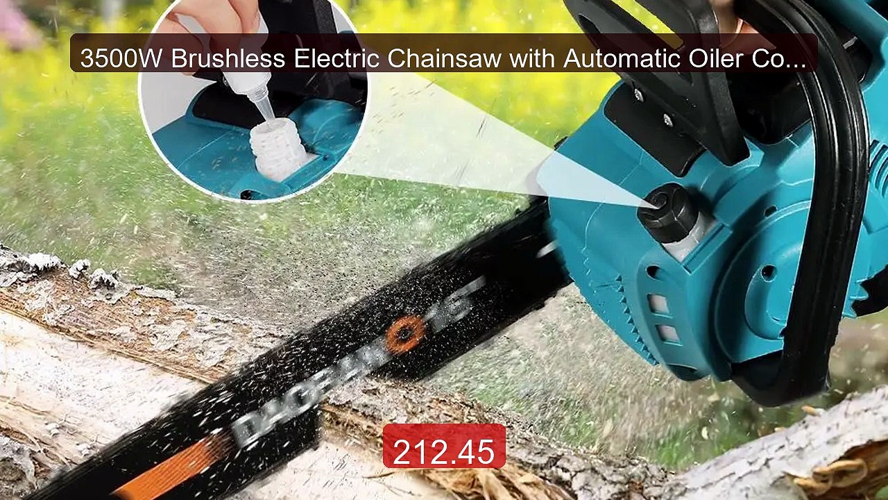3500W Brushless Electric Chainsaw with Automatic Oiler Cordle... -- Amazing Value 2026 | Must Have!