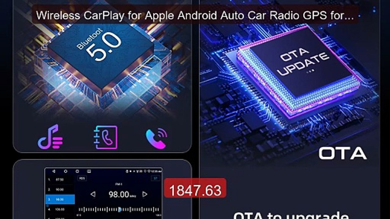 Wireless CarPlay for Apple Android Auto Car Radio GPS for M... -- Top Pick 2026 | Unbeatable Price!