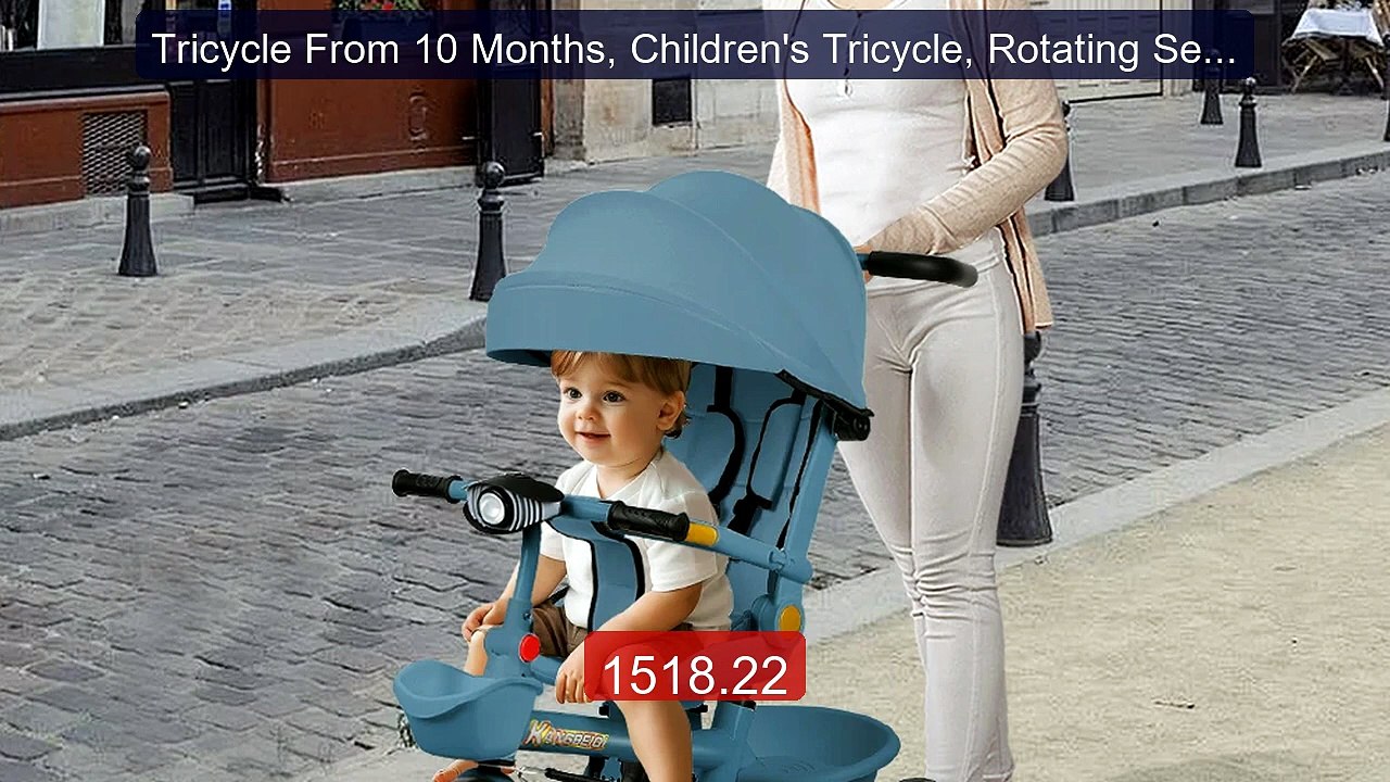 Tricycle From 10 Months, Children's Tricycle, Rotating Seat, Fold-... -- Best Deal 2026 | Shop Now!