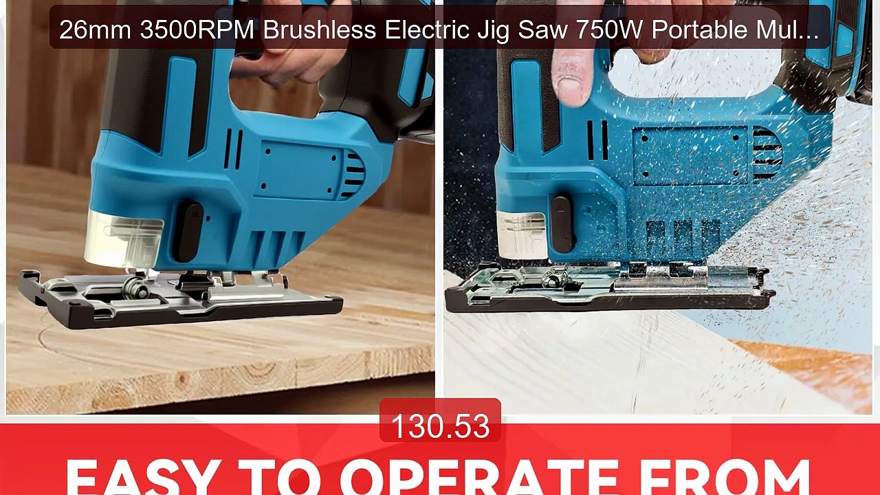 26mm 3500RPM Brushless Electric Jig Saw 750W Portable Multi-Fu... -- Best Buy 2026 | Great Quality!