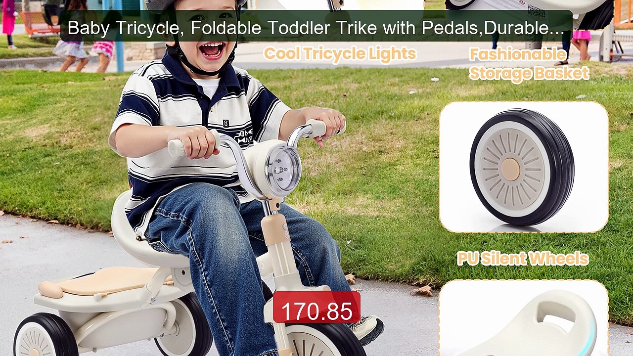 Baby Tricycle, Foldable Toddler Trike with Pedals,Durable W... -- Top Pick 2026 | Unbeatable Price!