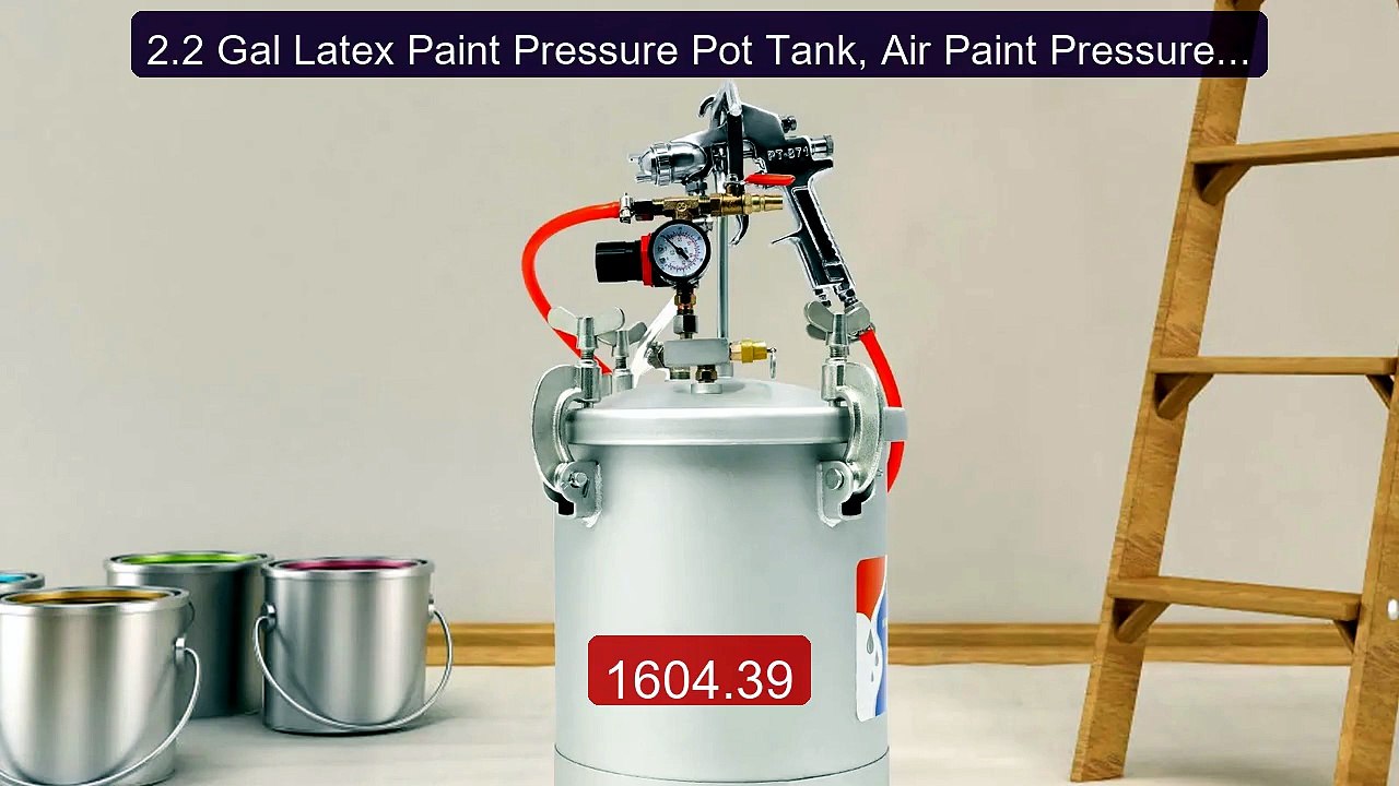 2.2 Gal Latex Paint Pressure Pot Tank, Air Paint Pressure Tank... -- Best Buy 2026 | Great Quality!