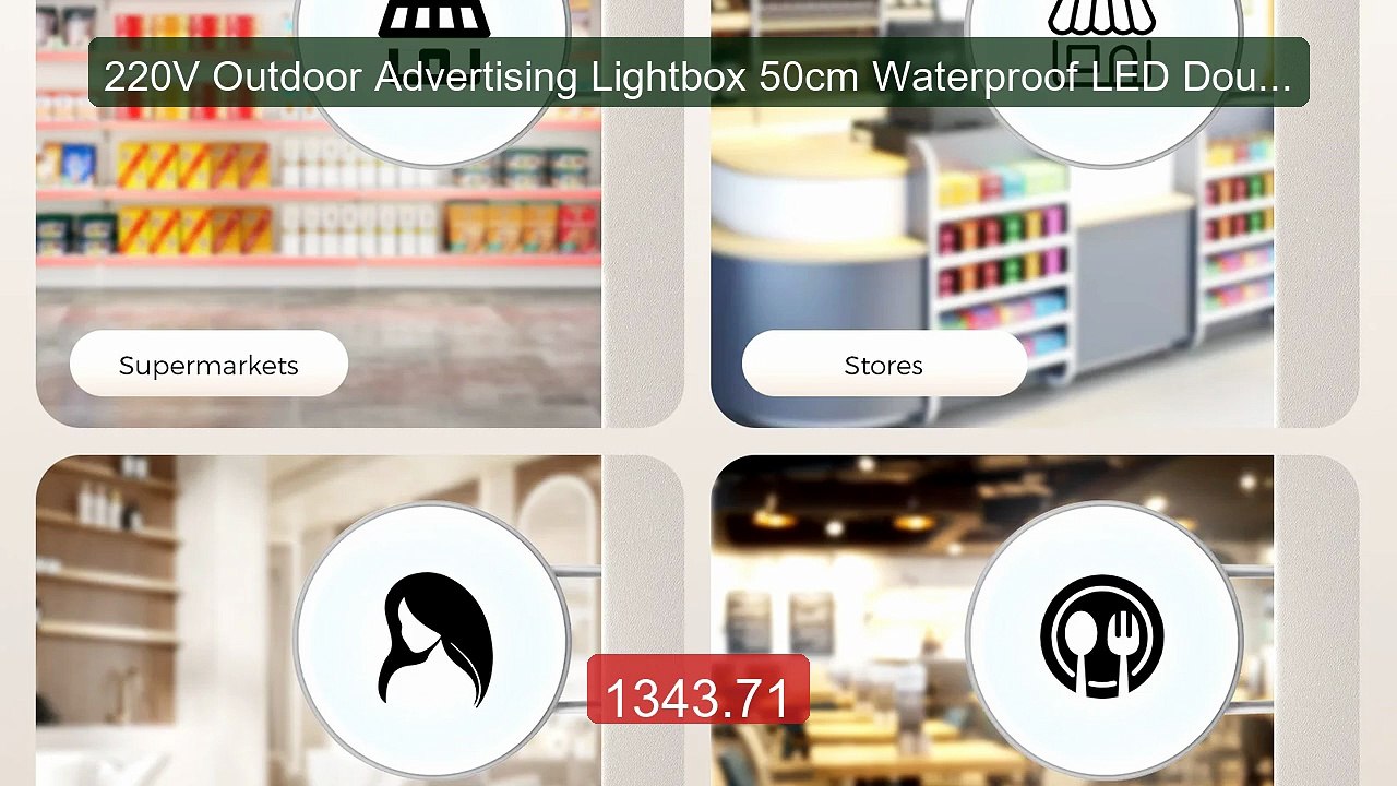 220V Outdoor Advertising Lightbox 50cm Waterproof LED Double S... -- Hot Deal 2026 | Limited Offer!