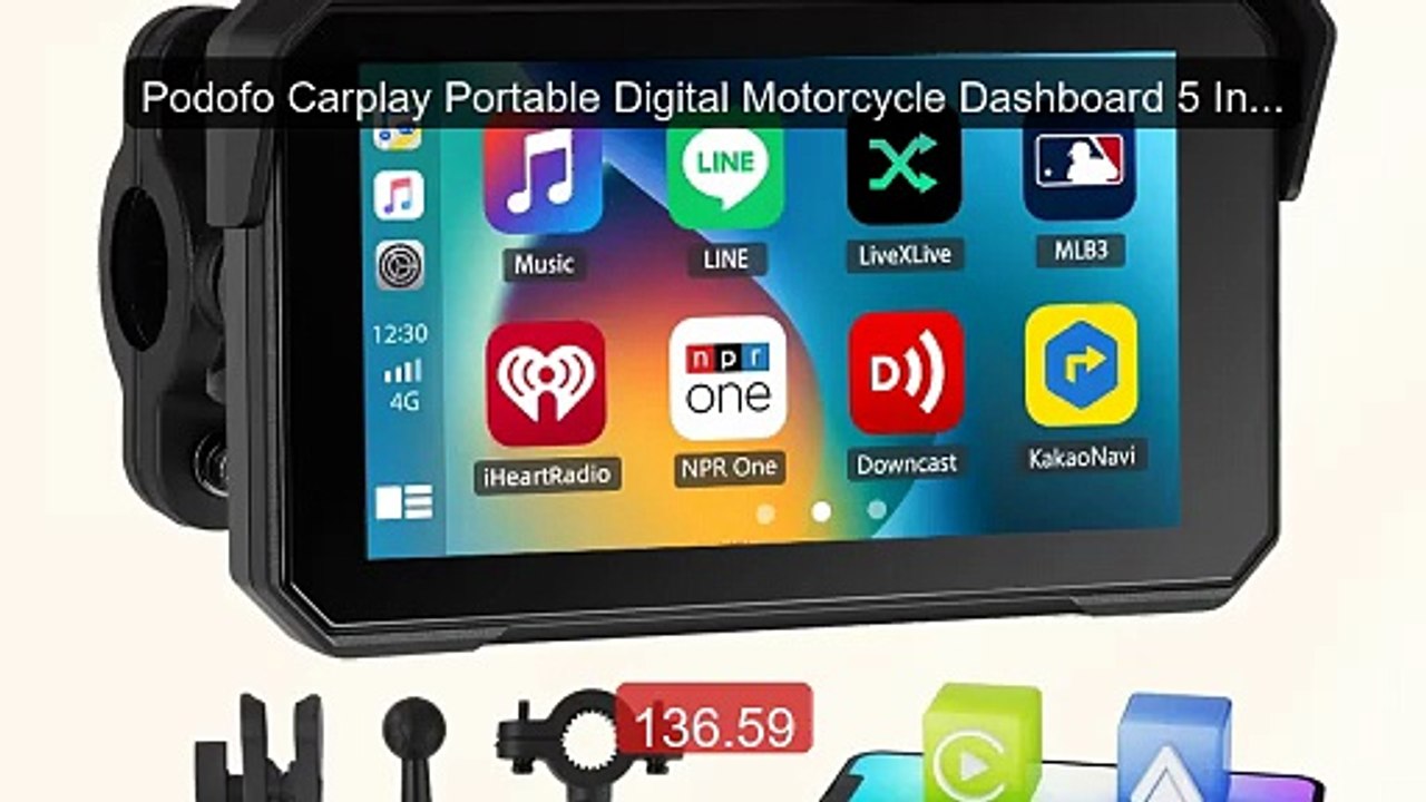 Podofo Carplay Portable Digital Motorcycle Dashboard 5 Inch... -- Top Pick 2026 | Unbeatable Price!