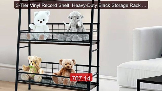 3-Tier Vinyl Record Shelf, Heavy-Duty Black Storage Rack Trap... Amazing Value 2026 | Must Have!