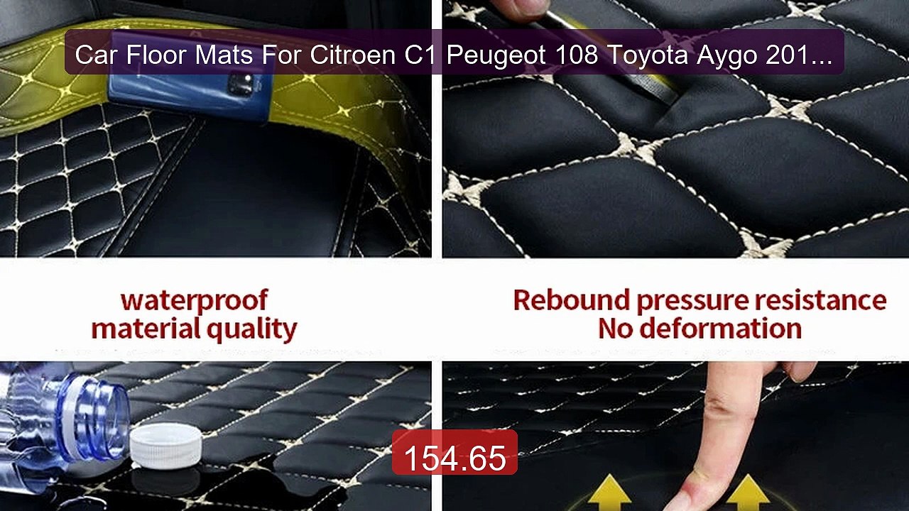 Car Floor Mats For Citroen C1 Peugeot 108 Toyota Aygo 2015~202... -- Best Buy 2026 | Great Quality!