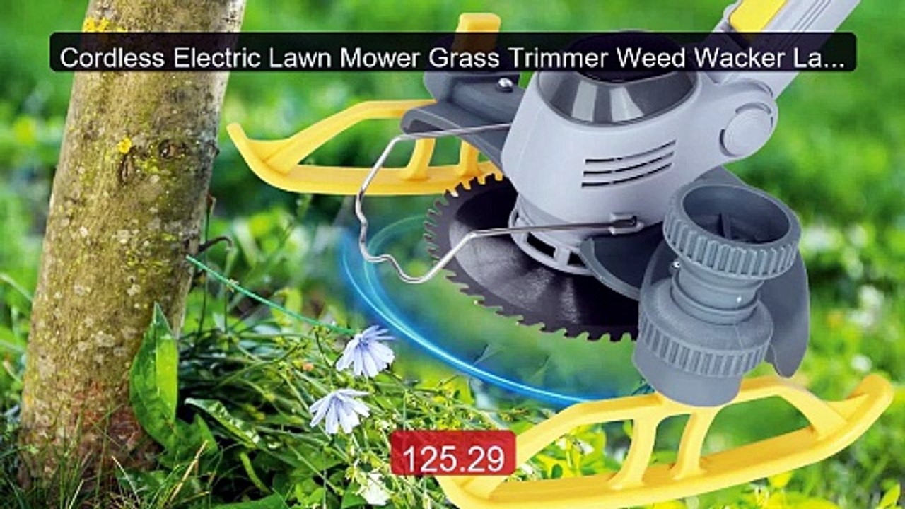 Cordless Electric Lawn Mower Grass Trimmer Weed Wacker Lawn E... -- Amazing Value 2026 | Must Have!