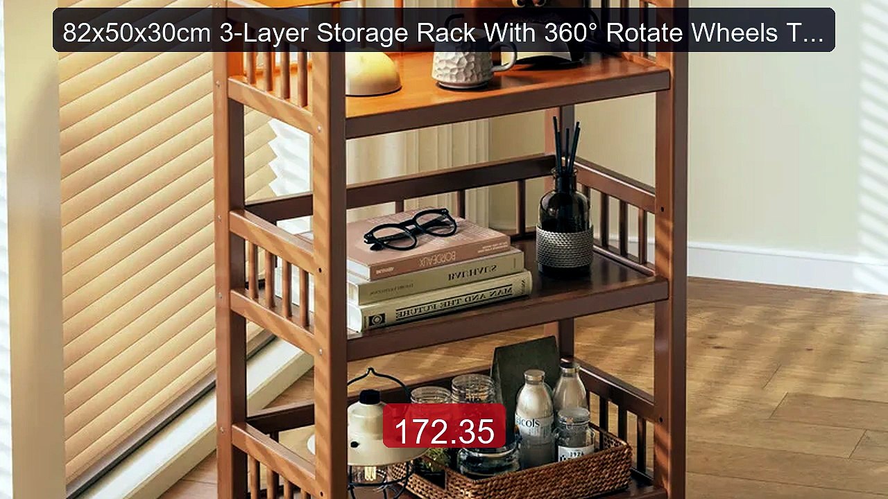 82x50x30cm 3-Layer Storage Rack With 360° Rotate Wheels Trolle... -- Hot Deal 2026 | Limited Offer!