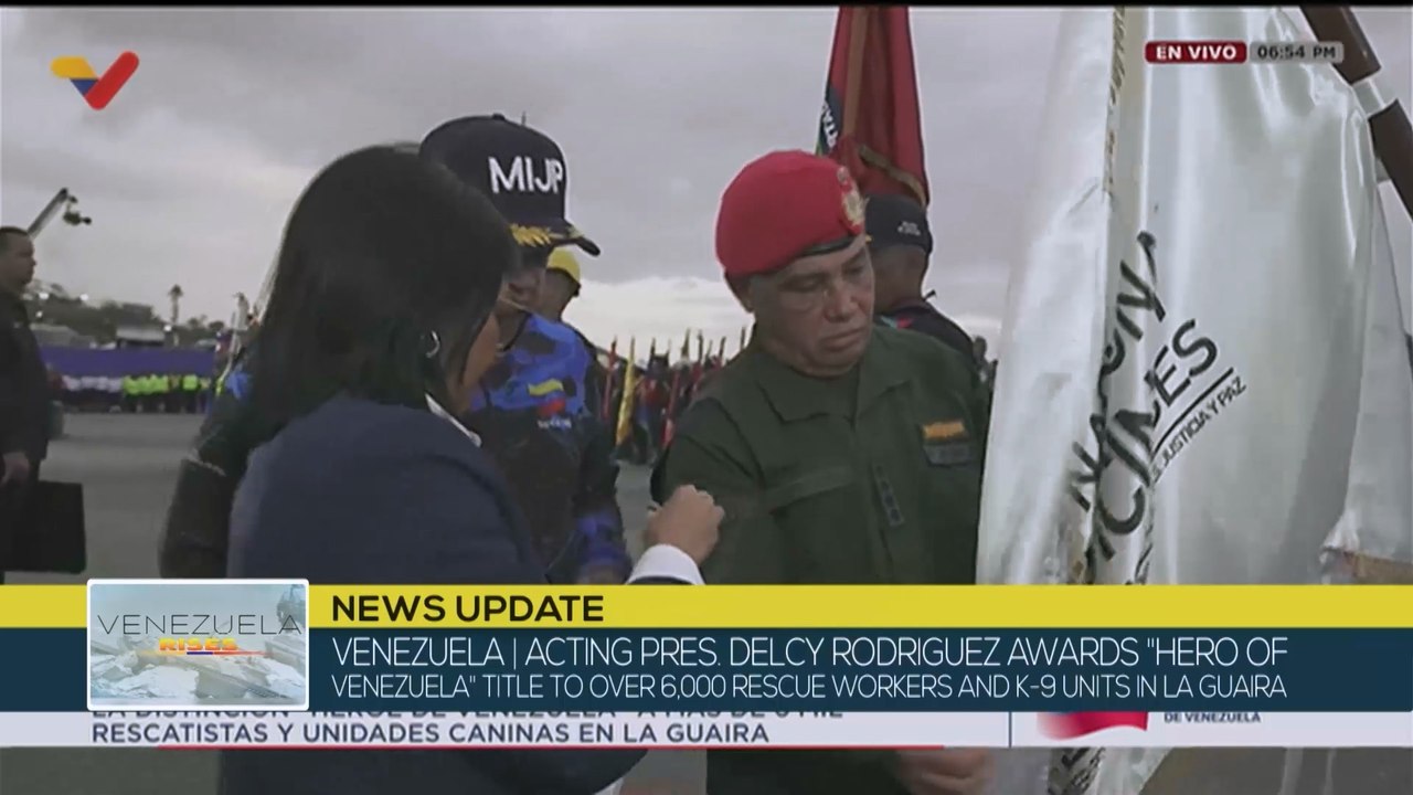 Acting pres. awards “Hero of Venezuela” title to over 6,000 rescue workers and K-9 units