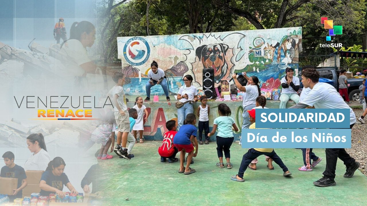 Venezolanos regalan alegría a los niños afectados