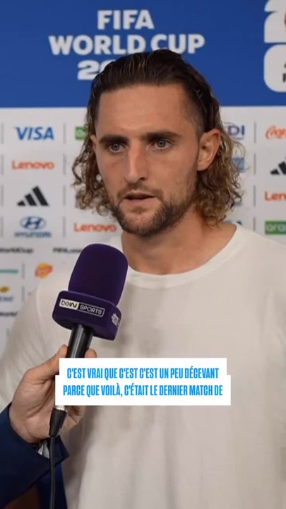 "UN COMPORTEMENTS QUE J’AVAIS JAMAIS VU JUSQU’ICI, C’EST INADMISSIBLE ! " ADRIEN RABIOT.