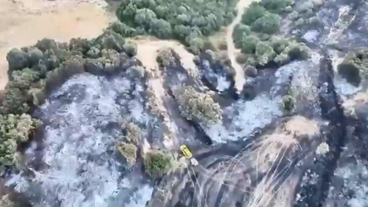 Así se ve la zona arrasada por el incendio de Orés
