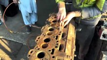 Rusted 6 Cylinder Engine Head_ Dead Head Repair and Full Restoration
