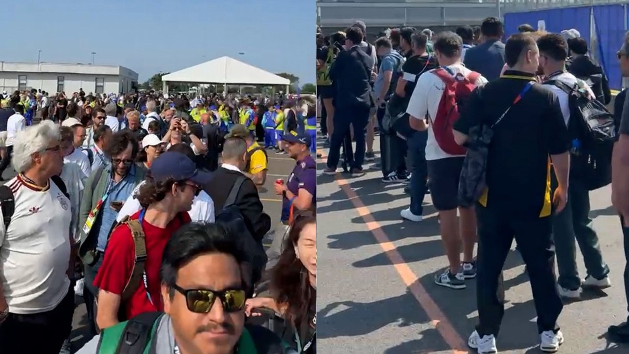 Caos antes del España - Argentina: la llegada de Trump provoca colas interminables para entrar al estadio