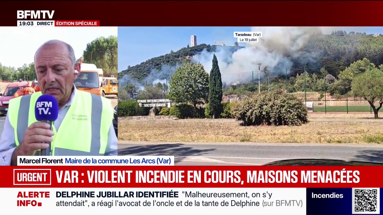 Incendie dans le Var: "120 personnes recueillies" à la salle des fêtes, annonce le maire des Arcs