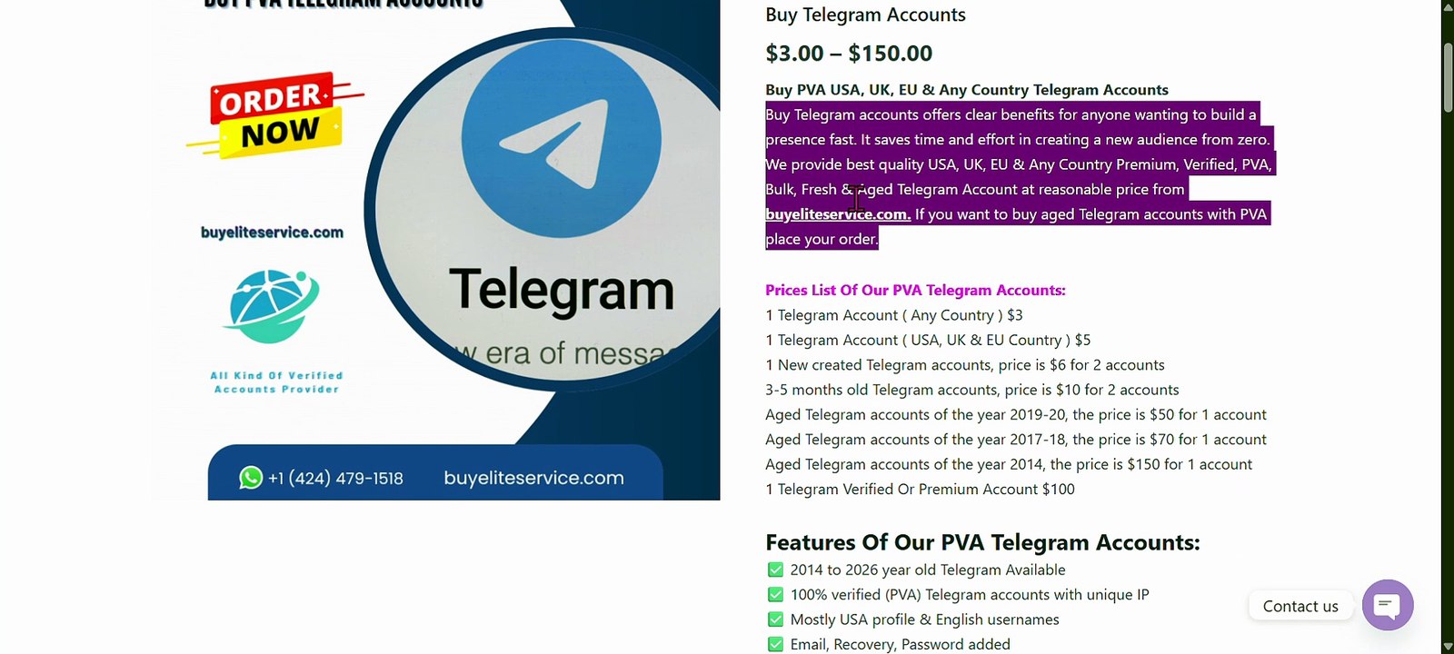 Buy Telegram Accounts for Sale – Aged & PVA ...