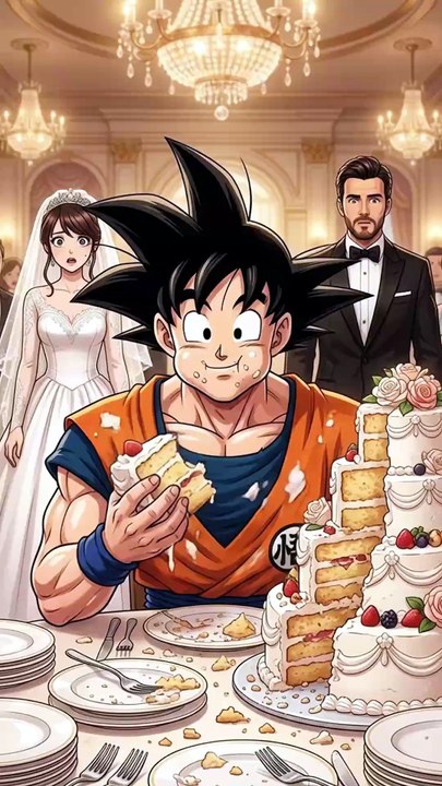 E se o Goku entrasse de penetra em um casamento de alta sociedade?  #dragonball #goku