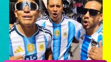 Aficionados argentinos llegan al zócalo para disfrutar de la Final entre Argentina y España
