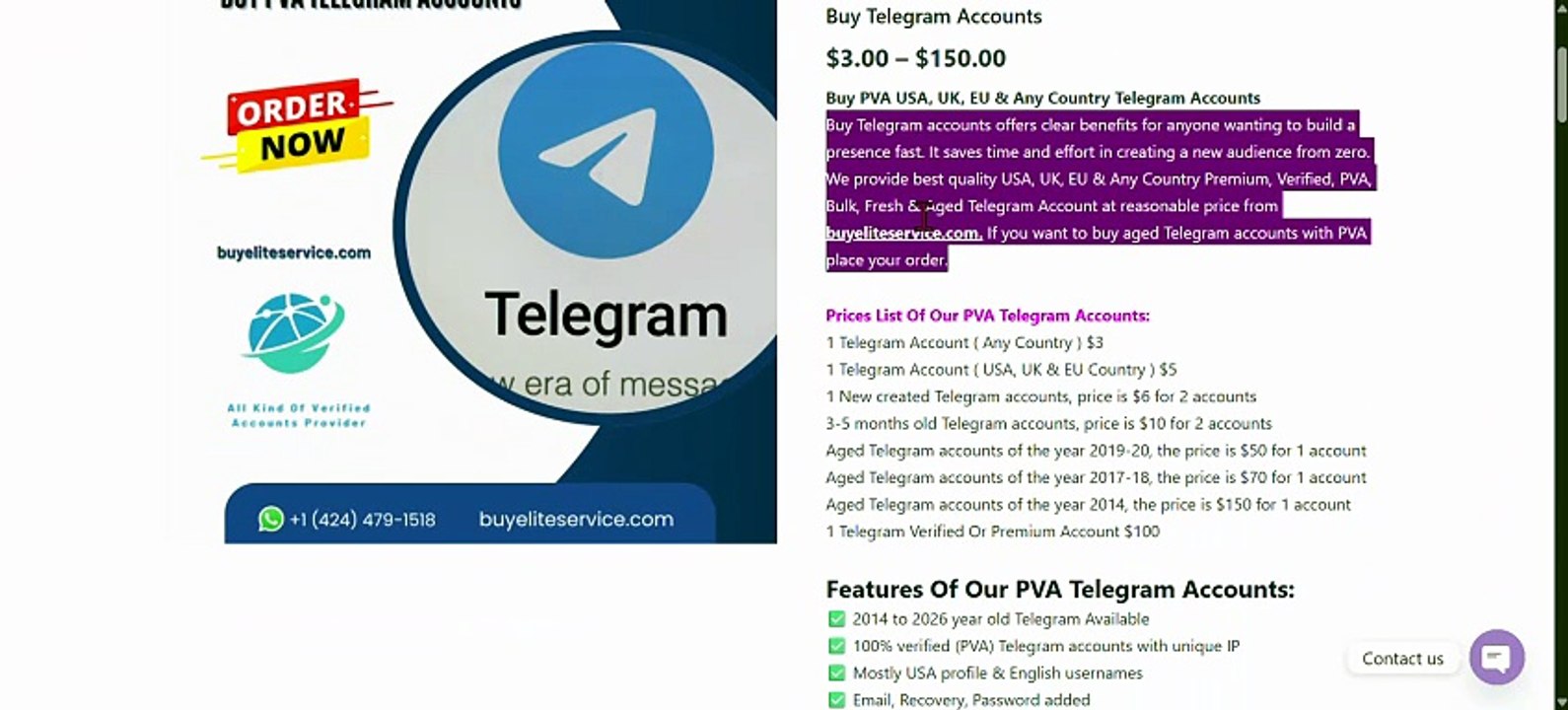24 Best Telegram Accounts Services To Buy Online