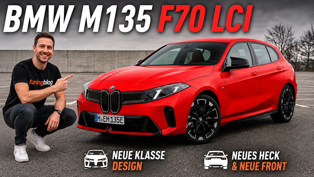 BMW M135 F70 (LCI/Facelift): Unser Rendering zeigt ein mögliches LCI der Zukunft