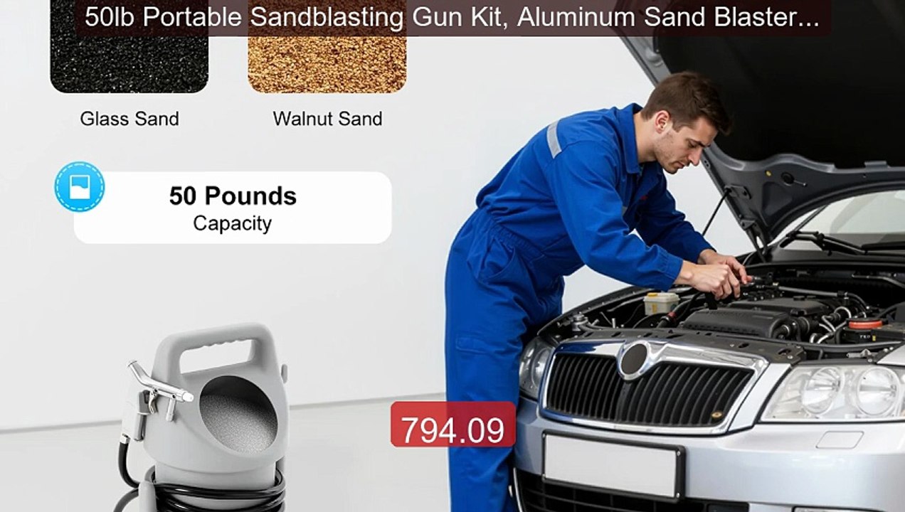 50lb Portable Sandblasting Gun Kit, Aluminum Sand Blaster for ... -- Best Buy 2026 | Great Quality!