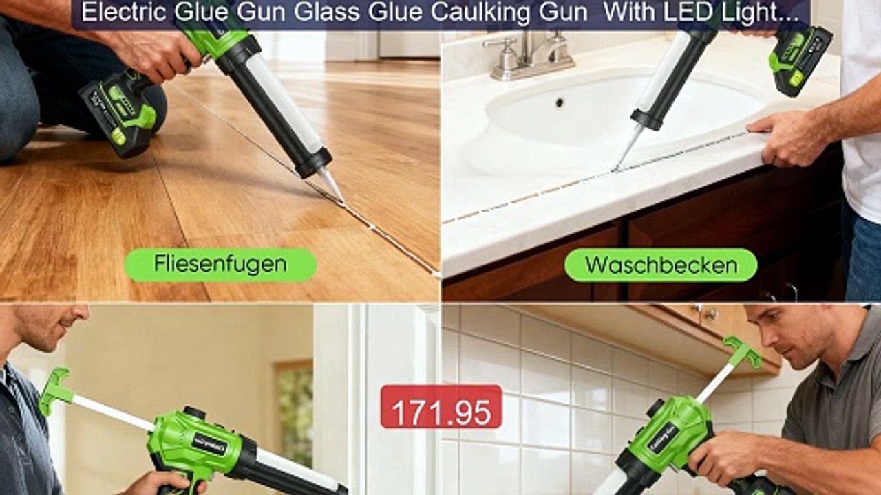 Electric Glue Gun Glass Glue Caulking Gun  With LED Lights  W... -- Amazing Value 2026 | Must Have!